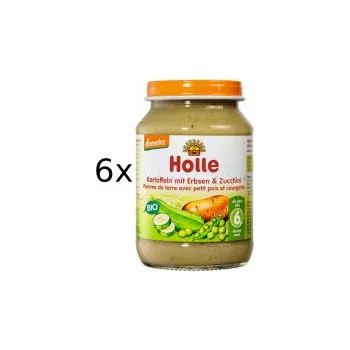 Holle Bio Brambor, hrášek a cuketa 6 × 190 g