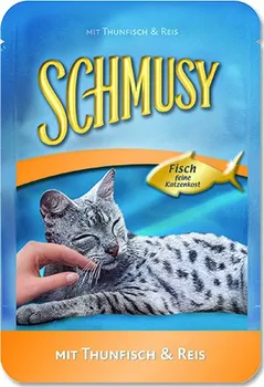Krmivo pro kočku Schmusy Cat Fish kapsička tuňák/rýže 100 g