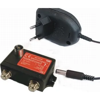 Anténní redukce Rozbočovač aktivní 2x (1-69K) + zdroj