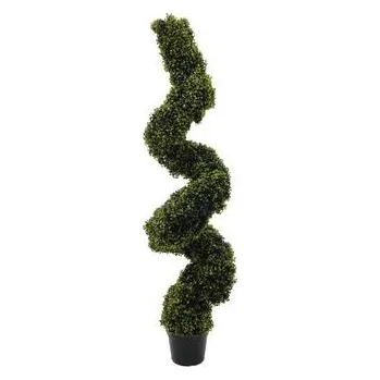 umělá květina Umělý strom Zimostráz - buxus spirála, 120 cm