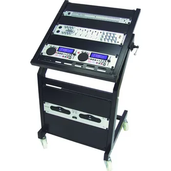 PC skříň Rackový stojan 12HE/10HE, černý s kolečky