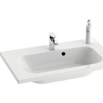 Mramorové umyvadlo, RAVAK Chrome 600 s přepadem, hranaté, 600*490, bílé XJG01160000