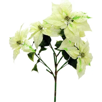 umělá květina EuroPalms Umělá Vánoční hvězda keřík 60 cm zelená