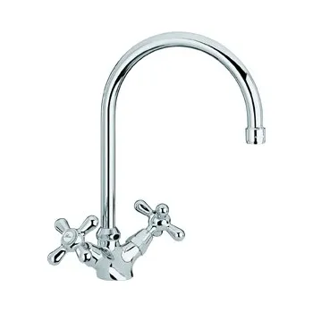 Vodovodní baterie Geos agt Dřezová stojánková baterie s otočným ramínkem s keramickým mechanismem 17.572 CR 17.572CR