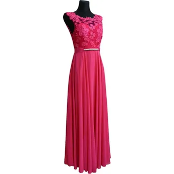 Dámské šaty Francie dlouhé společenské šaty růžová S