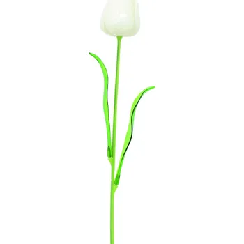 umělá květina Umělý Tulipán bílý, krystalický 61cm, 12ks