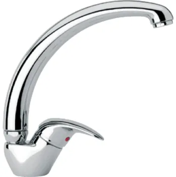 Vodovodní baterie Geos agt Stojánková dřezová baterie s otočným ramínkem vertikální 65.571 CR 65.571CR