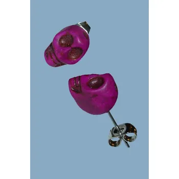 Náušnice Skull Purple náušnice