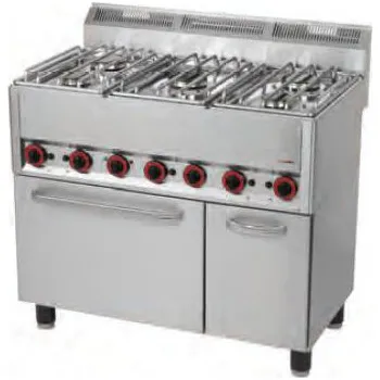 Sporák Plynový sporák s troubou RedFox SPT 90/5 GL (Plynový sporák - 5 horáků s horkovzdušnou troubou )