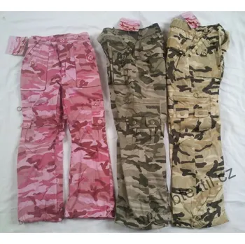 Dívčí kalhoty Oteplené maskáčové kalhoty zateplené fleecem 92-122 (zatplené maskáče)