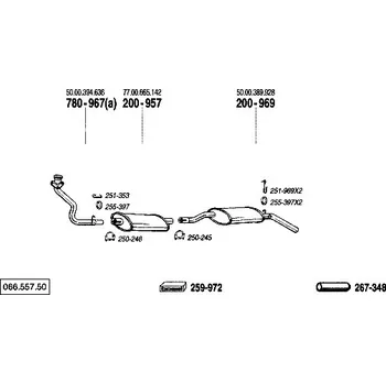 Výfukový systém nosný (montážní) držák Bosal 251-969