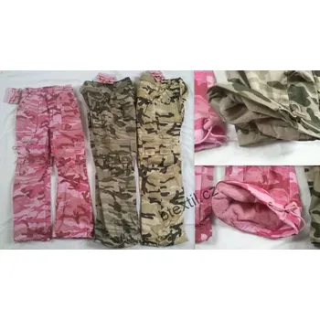 oteplené maskáčové kalhoty zateplené fleesem 128-158 (zatplené maskáče)