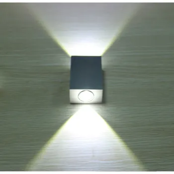 Nástěnné svítidlo LED svítidlo nástěnné oboustraná čočka broušený hliník