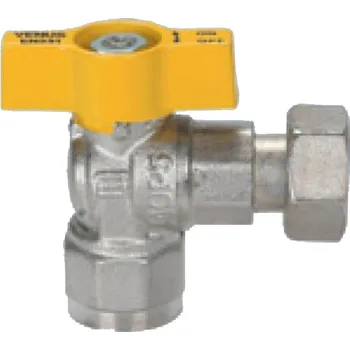 Vodovodní potrubí Geos agt Kulový kohout (motýl) rohový pro plyn VENUS - DN 15 - 1/2"x1/2" (vnitřní závit) 1076DN15x15
