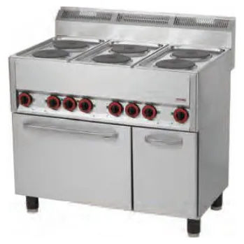 Sporák Elektrický sporák s troubou RedFox SPT 90 ELS (Elektrický sporák - 6 plotýnek s horkovzdušnou troubou )