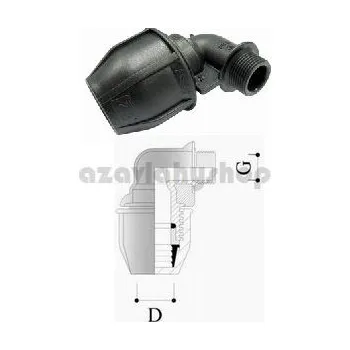 Vodovodní potrubí Závitové koleno 25 mm x 1" vnější (FISH závitové koleno 25 mm x 1" vnější závit PN16)