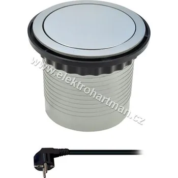 Elektrická zásuvka zásuvky výsuvné 4zás 2m SOLIGHT PP100 d100mm