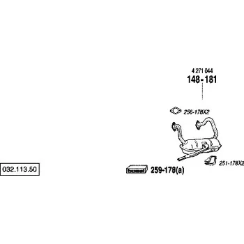 Výfukový systém nosný (montážní) držák Bosal 251-178