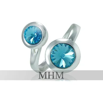 Prsten Prsten Sally Aquamarine s krystaly Swarovski (MADE WITH SWAROVSKI® ELEMENTS)