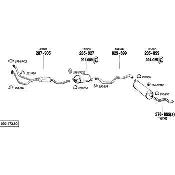 Výfukový systém nosný (montážní) držák Bosal 251-880