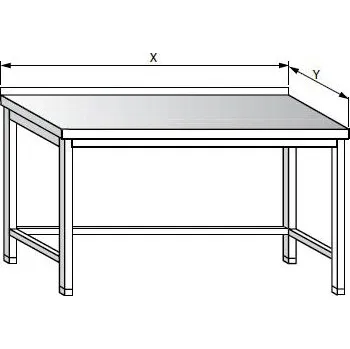 Dílenský stůl Nerezový pracovní stůl s trnoží - šířka 800mm