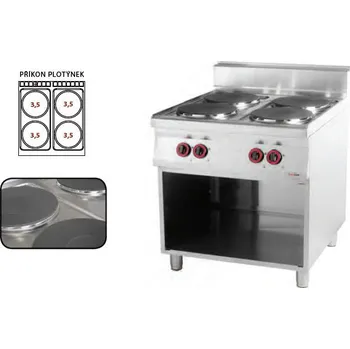 Sporák Elektrický sporák RedFox SP 90/80 E (elektrický sporák 400V)