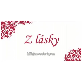 Dárková visačka komplimentka k dárku: Z lásky