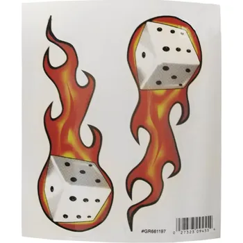 Samolepicí dekorace na vozidlo Dice In Flames nálepka