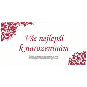 Dárková visačka komplimentka k dárku: Vše nejlepší k narozeninám