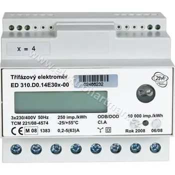 elektroměr ED310.x/5 třífazový dvoutarifní ověřený
