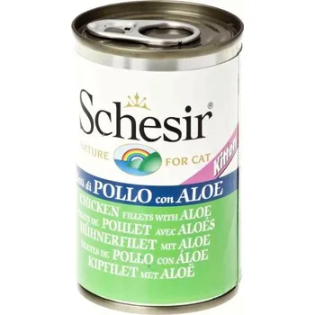 Krmivo pro kočku Schesir Kitten konzerva kuře/aloe vera