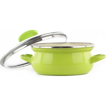 Hrnec Belis smaltovaný rendlík Green line 16 cm
