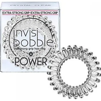 Invisibobble Power Crystal Clear maxi průhledná gumička do vlasů 3 ks