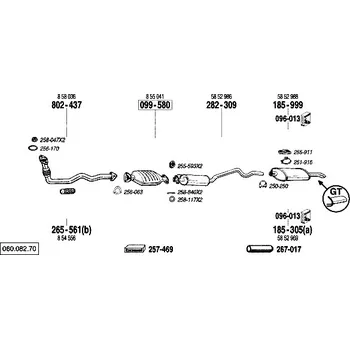Zadní díl výfuku pružný díl Bosal 265-561