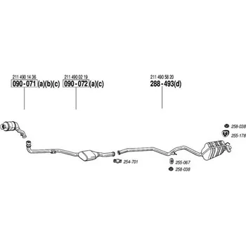 Výfukový systém závěsná guma Bosal 255-067