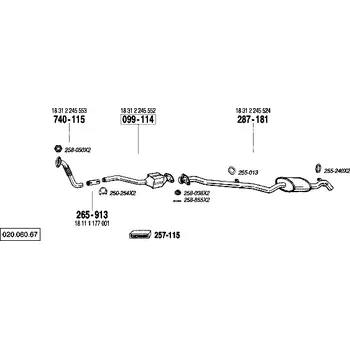 Výfuková trubka spojka trubky Bosal 265-913