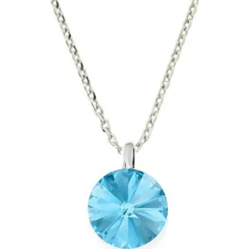 Náhrdelník Lafira stříbrný přívěsek Rivoli Aqua 1024