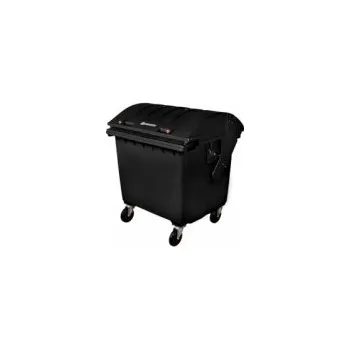 Popelnice Kontejner černý 1100 l plastový na komunální a tříděný odpad, Barevné varianty: modrá