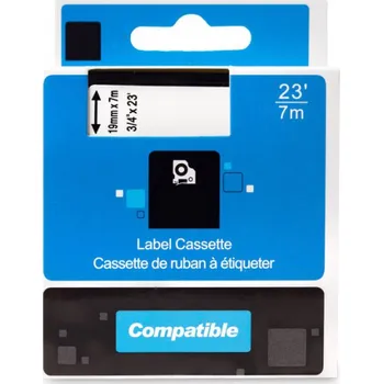 Pásek do tiskárny PRINTLINE kompatibilní páska s DYMO,45804, S0720840, 19mm, 7m, modrý tisk/bílý podklad,D1