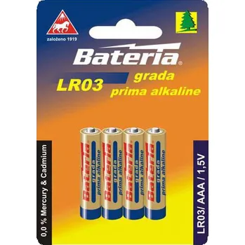 Článková baterie Baterie Grada prima alkaline LR03, AAA, 4 ks