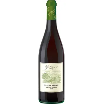 Víno Gotberg Ryzlink rýnský 2014 výběr z hroznů 0,75 L polosladké moravské bílé víno botrytický sběr