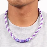 Náhrdelník Phiten Tornado GS Barva: fialovo-bílá, Velikost: 45 cm
