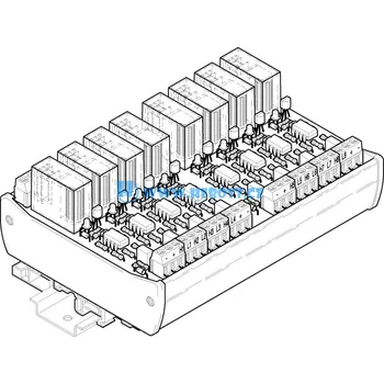 Relé R8-24-21, 8 x relé aktivní 1P, 250V~ / 5A