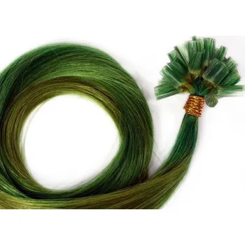 Příčesek Barevné prameny s keratinem-10 ks-ZELENÉ EMPORIO BEAUTY