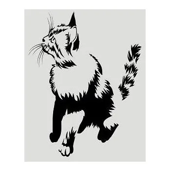 Samolepící dekorace Merci-shop. Samolepka kočka B 30 cm x 22 cm