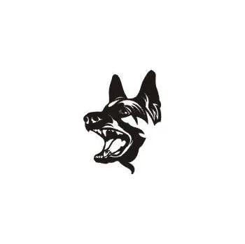 Samolepicí dekorace na vozidlo Merci-shop. Samolepky na auto. Vlčák, pes 2 ( 16 cm x 11,5 cm )