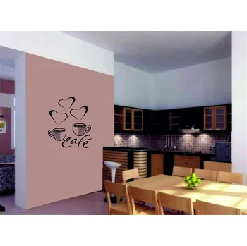 samolepka Merci-shop.Samolepka na zeď - Káva srdeční záležitost 60 x 69 cm