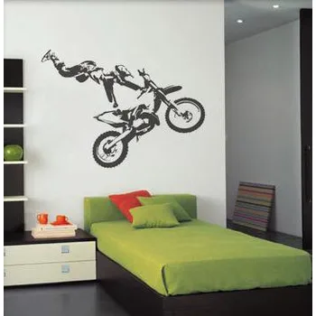 samolepka Samolepka na zeď. Motorka motokros 60 cm x 45 cm. Merci-shop