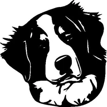 Samolepicí dekorace na vozidlo Merci-shop. Samolepky na auto. Bernský salašnický pes ( 12 x 12 cm )