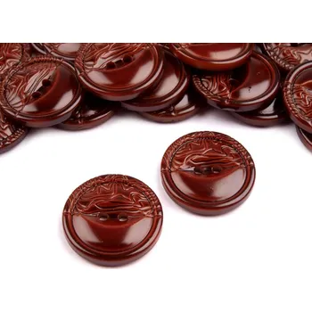 Knoflík Knoflík plastový 40" (25,4 mm) 120277 - hnědý 1